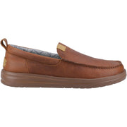 HEYDUDE Wally Grip Moc Craft Leather Shoe Brown