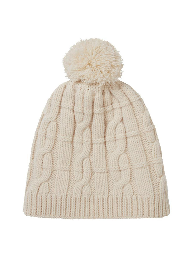 Sealskinz Hemsby Waterproof Cold Weather Cable Knit Bobble Hat Cream Unisex HAT
