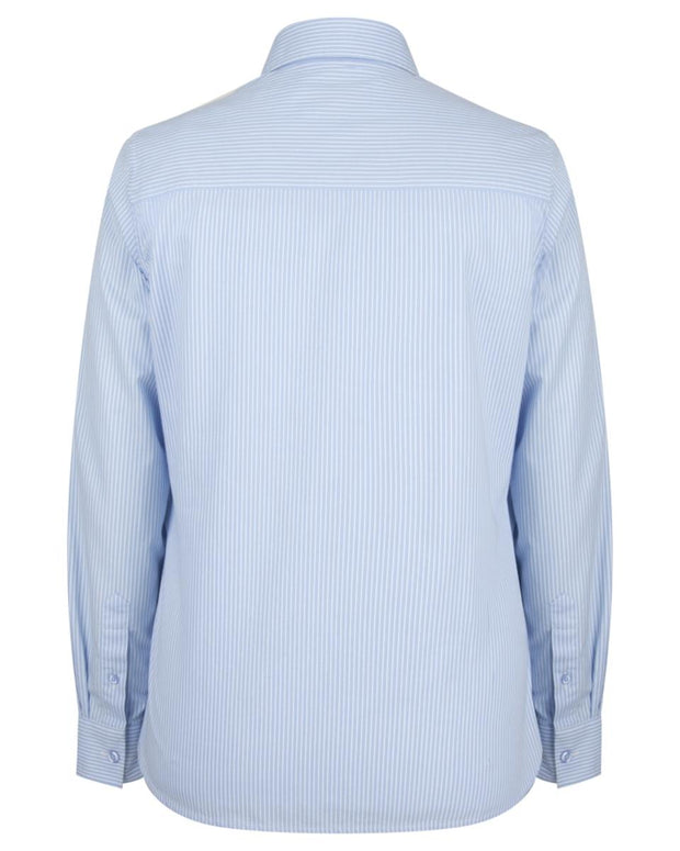 Hoggs of Fife Bonnie Ii Ladies Cotton Shirt - Light Blue Stripe