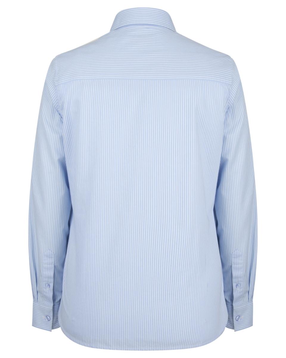 Hoggs of Fife Bonnie Ii Ladies Cotton Shirt - Light Blue Stripe