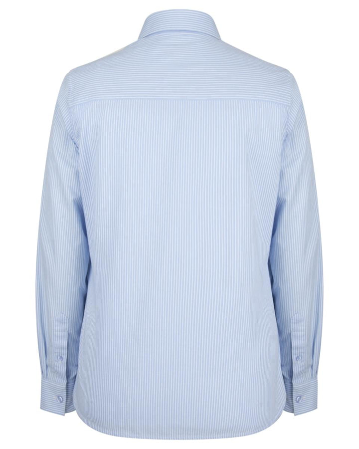 Hoggs of Fife Bonnie Ii Ladies Cotton Shirt - Light Blue Stripe