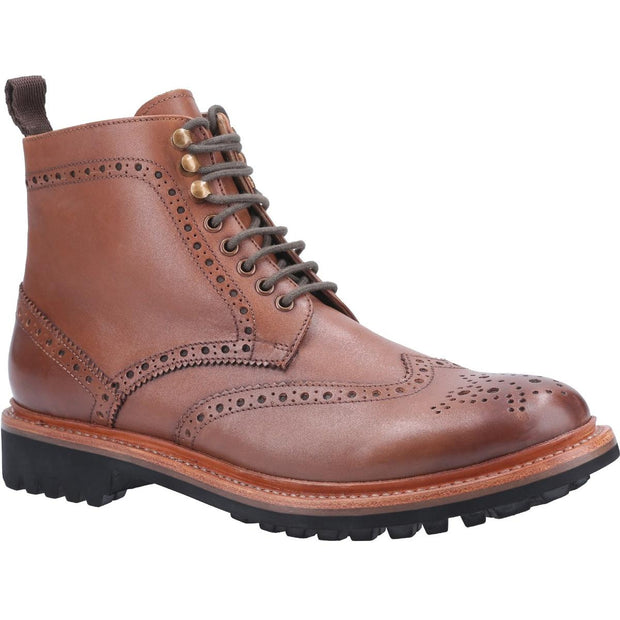 Cotswold Rissington Commando Goodyear Welt Lace Up Boot Brown