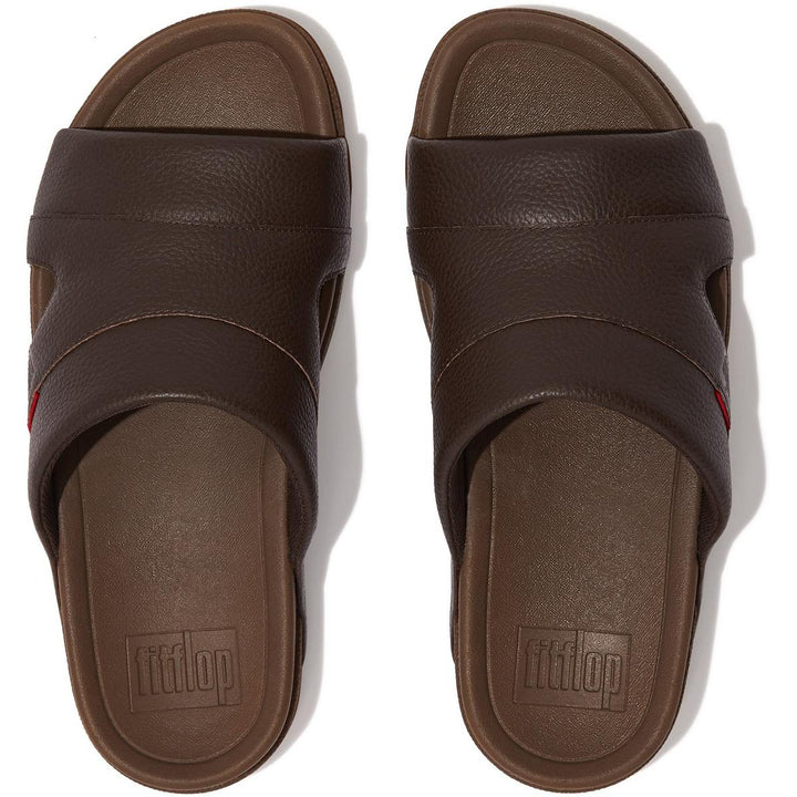 Fitflop Freeway Slide Chocolate Brown