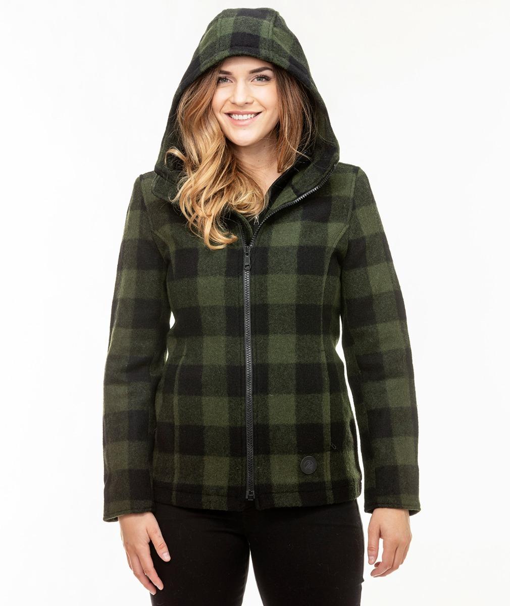 Swanndri Seattle Hoodie Olive/Black Check