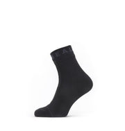 Sealskinz Mautby Waterproof Warm Weather Ankle Length Sock with Hydrostop Black/Grey Unisex SOCK