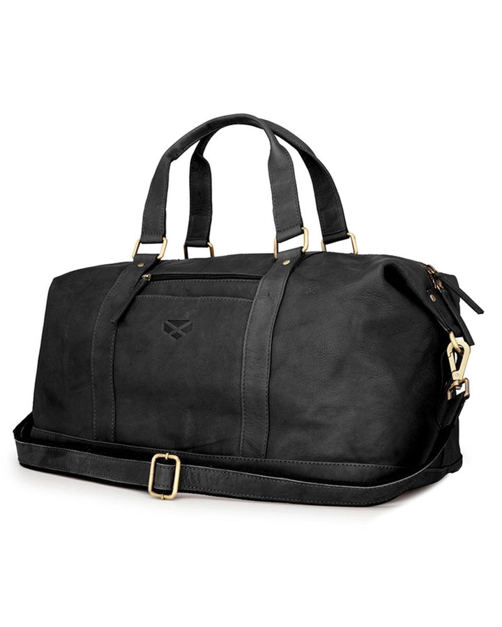 Hoggs of Fife Monarch Leather Carryon Holdall - Black