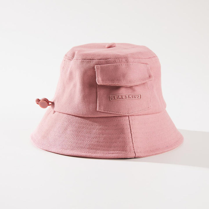 Sealskinz Lynford Waterproof Women's Skinz Print Canvas Bucket Hat Pink Women's HAT