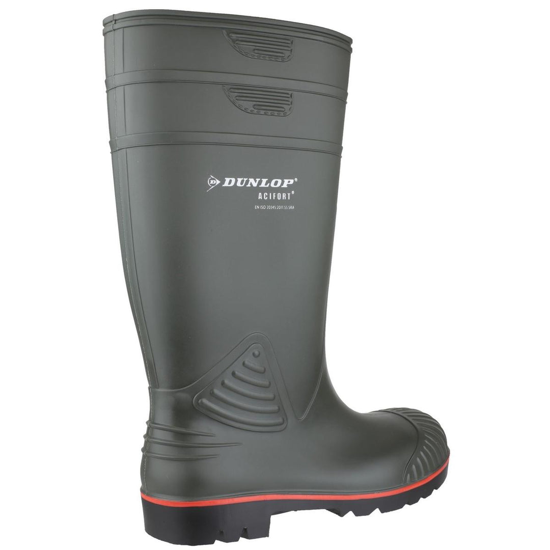 Dunlop Acifort Heavy Duty Full Safety Wellington Green