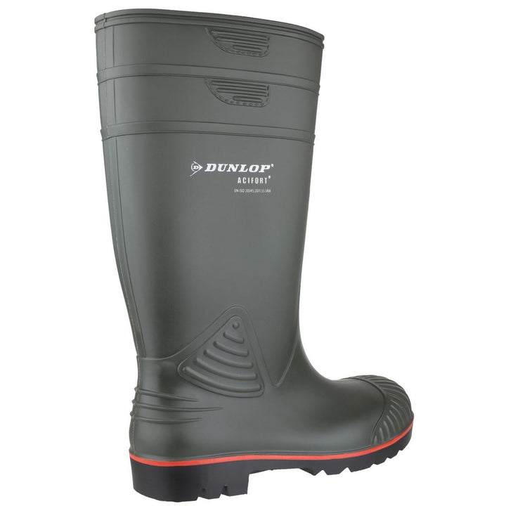 Dunlop Acifort Heavy Duty Full Safety Wellington Green